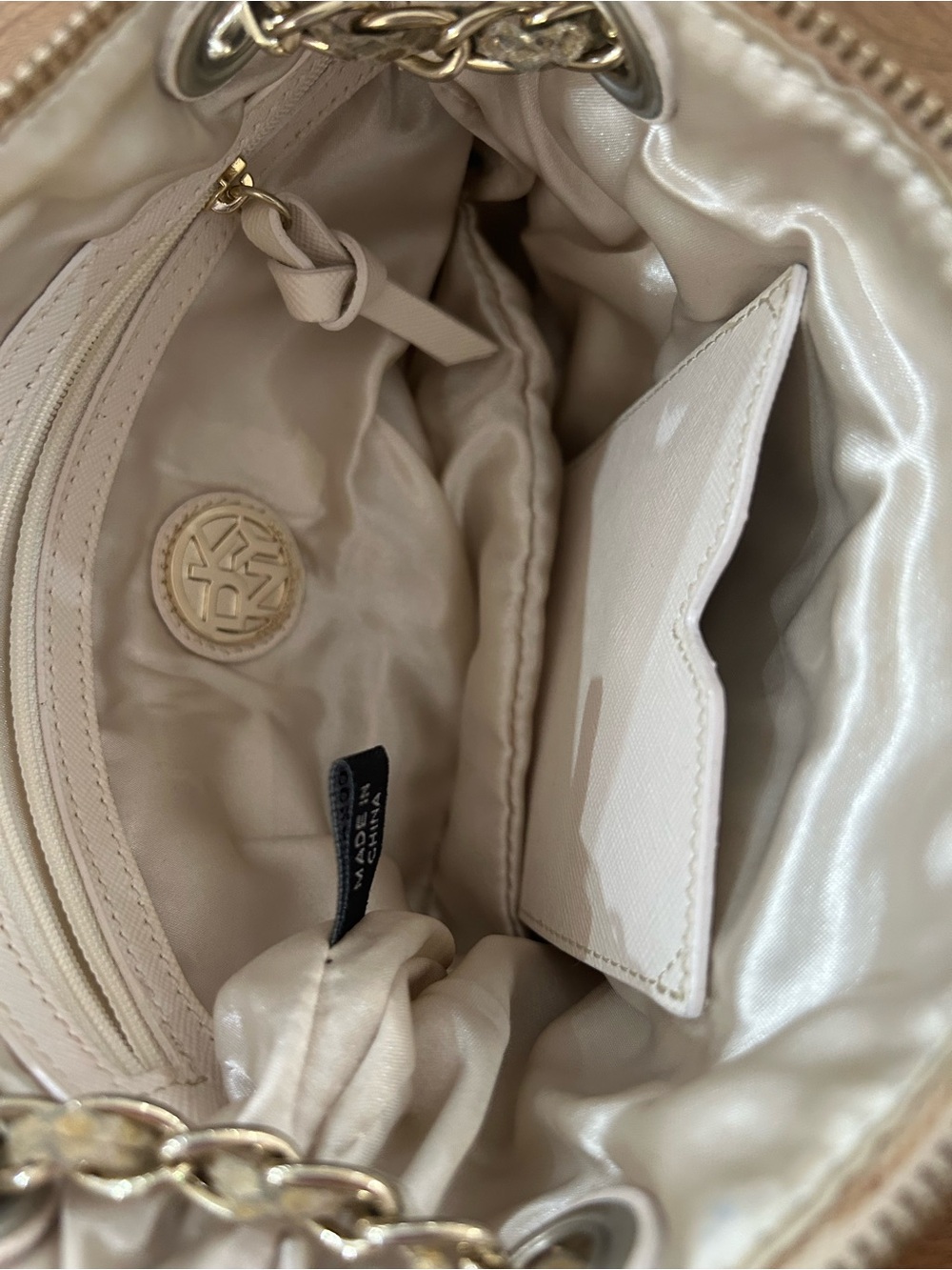 Dkny Gold and Brown Snake-Print Chain Shoulder Bag - Picture 6 of 13